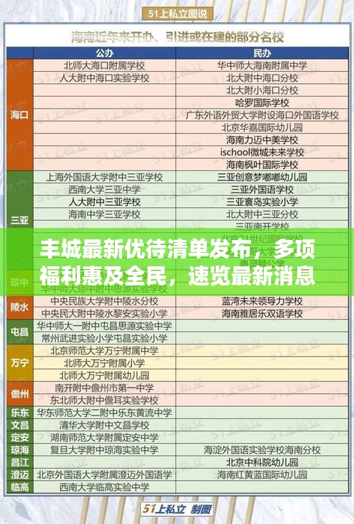 丰城最新优待清单发布，多项福利惠及全民，速览最新消息！