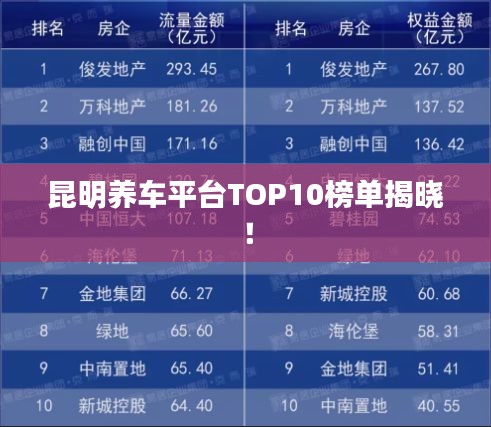 昆明养车平台TOP10榜单揭晓！