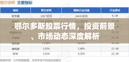 鄂尔多斯股票行情，投资前景、市场动态深度解析